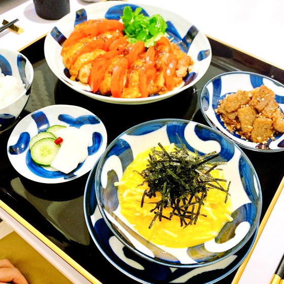 【開催受付：通年】①鶏の照り焼きトマト挟み ②グミみたいな食感の雷こんにゃく ③長芋の卵黄和え