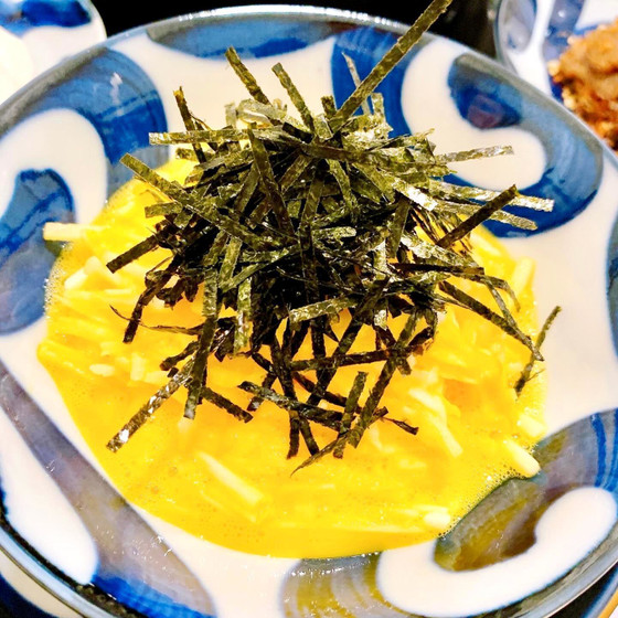 長芋の卵黄和え