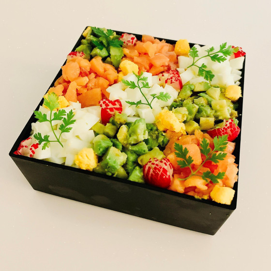 フラワー BOX風もち麦サラダ
※並べ方自由もOK