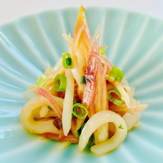イカと香味野菜の青唐辛子味噌和え