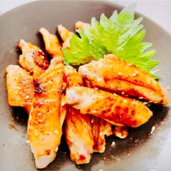 鶏スペアリブの生姜だれ焼き