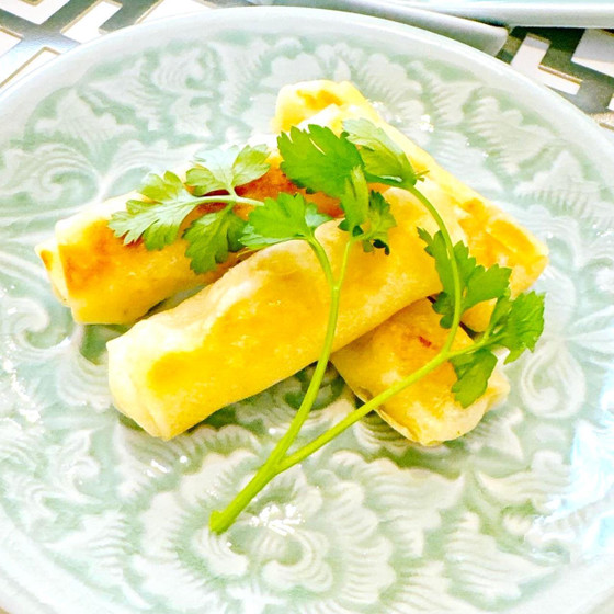 海老とセロリの焼き春巻き
※セロリの味はしません