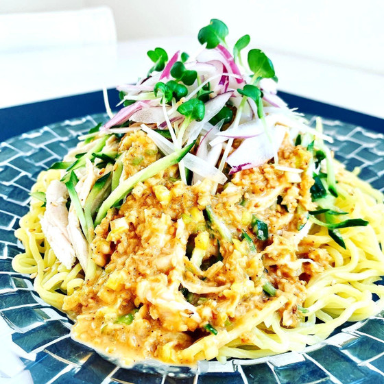 胡椒棒々鶏冷やし麺