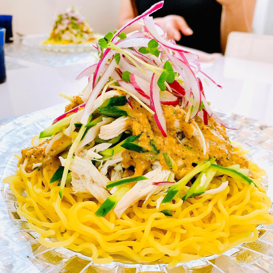 胡椒棒々鶏冷やし麺