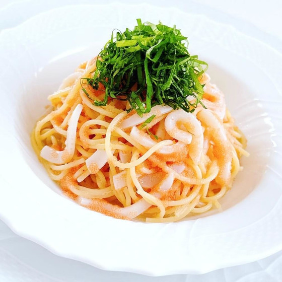 やさしい味わいの
『イカと明太子の冷製カッペリーニ』
