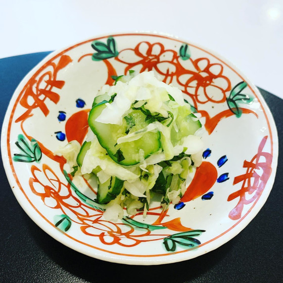 キャベツときゅうりの塩もみ
※便秘解消に最高ですよ♪