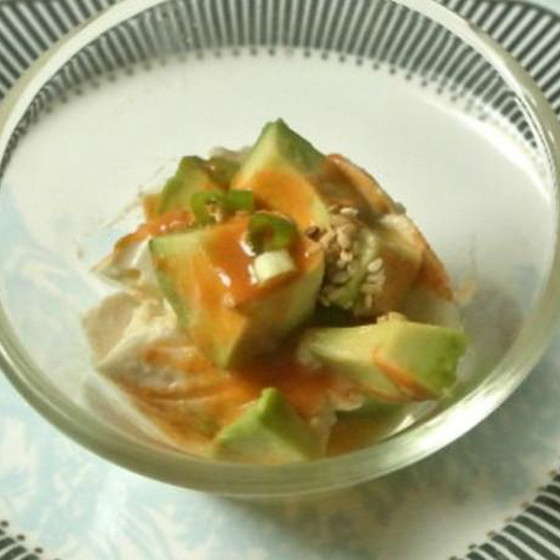 お豆腐とアボカドの前菜