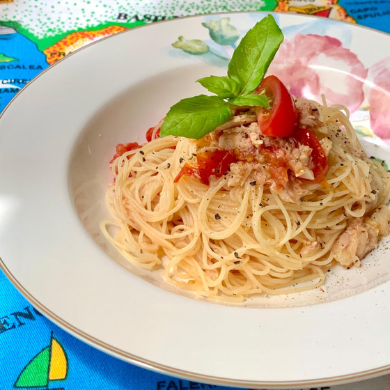 トマトとツナの簡単美味しいパスタ
