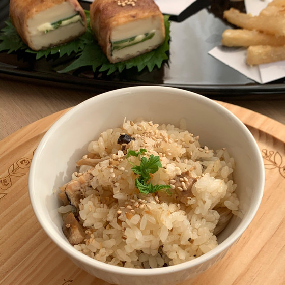 鮭とキノコの炊き込みご飯