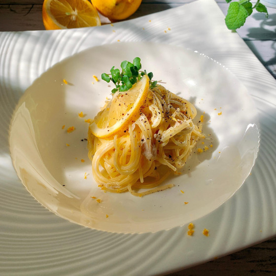 レモンのクリームパスタ