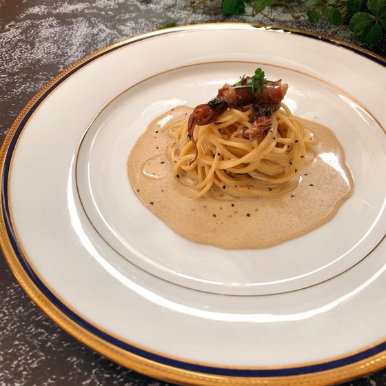ホタルイカのクリームパスタ