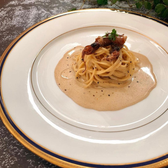 ホタルイカのクリームパスタ