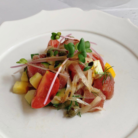マグロと夏野菜のアンティパスト