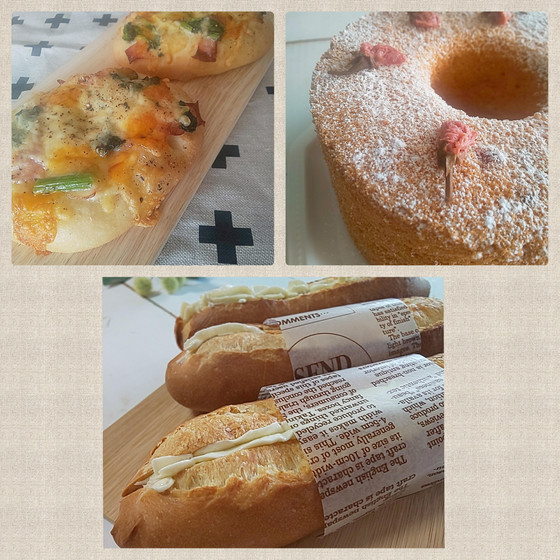 春野菜のフォカッチャとミルクバターフランス