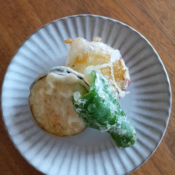 3種類の野菜で米粉天ぷら