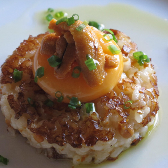 ウニの焼きリゾット