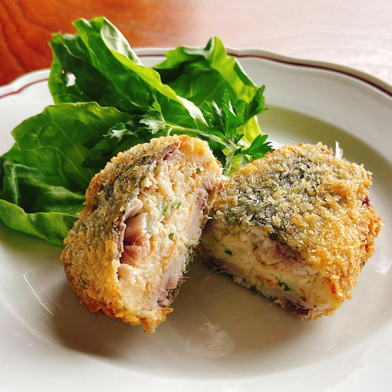 イワシの詰め物はさみ揚げ