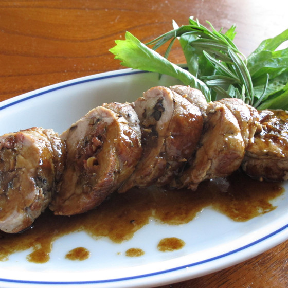 豚ヒレのオーブン焼きキノコのフィリング