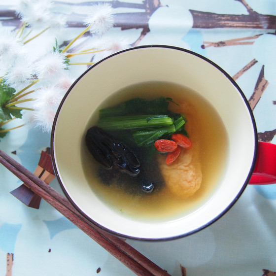 いなり餅入り中華風お雑煮