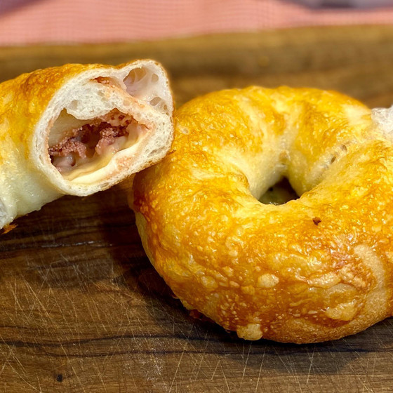 明太もちチーズベーグル