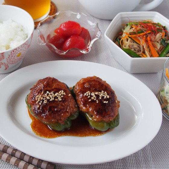 ピーマンの肉詰めレッスン