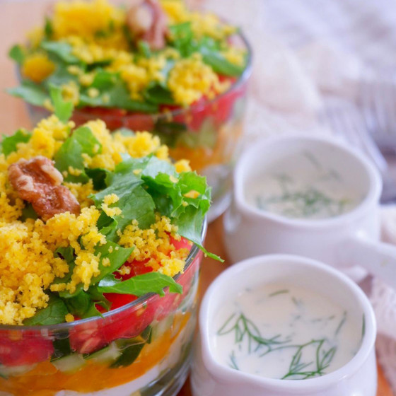 夏野菜のグラスサラダ