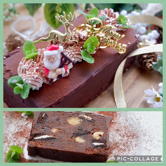 クイックブラウニークリスマスケーキ
