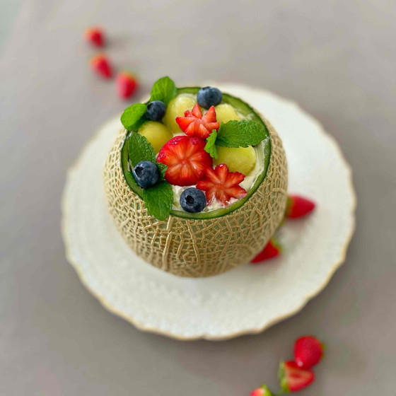 丸ごとメロンケーキのワークショップ
