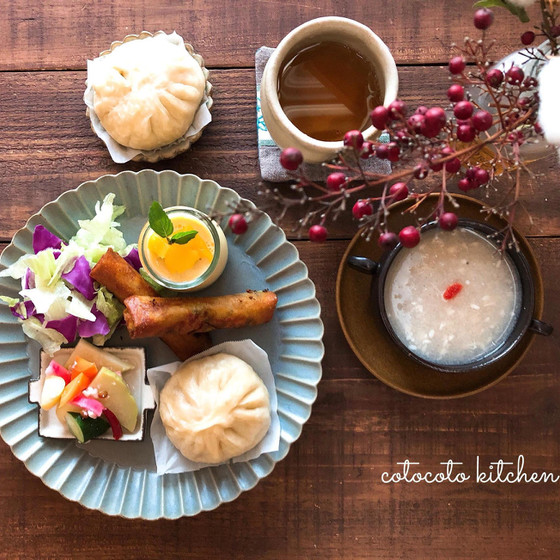皮から手作り肉まんプレート