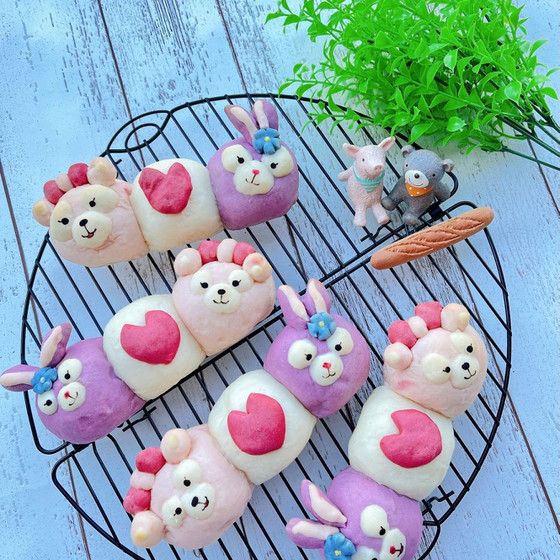 バレンタインなちぎりパン