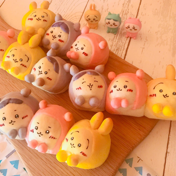 春色ちいかわ風パジャマパーティーちぎりパン