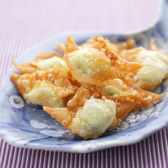 空豆の包み揚げ