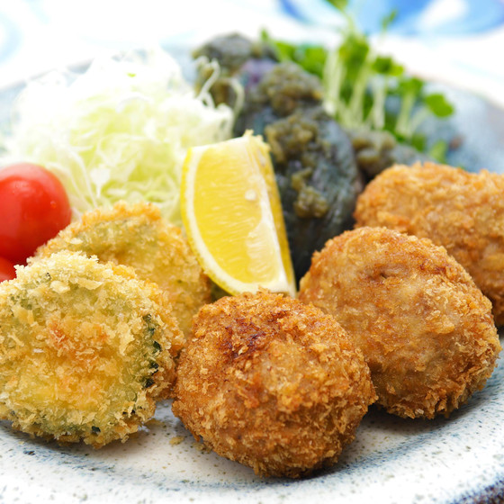 メンチカツ & チーズインゴーヤーフライ