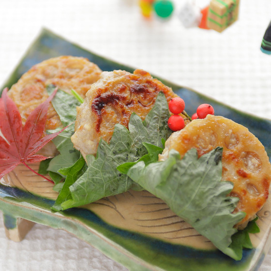 れんこんの挟み焼き