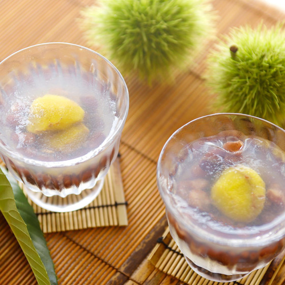 栗の甘露煮からの応用 くり鹿の子かん