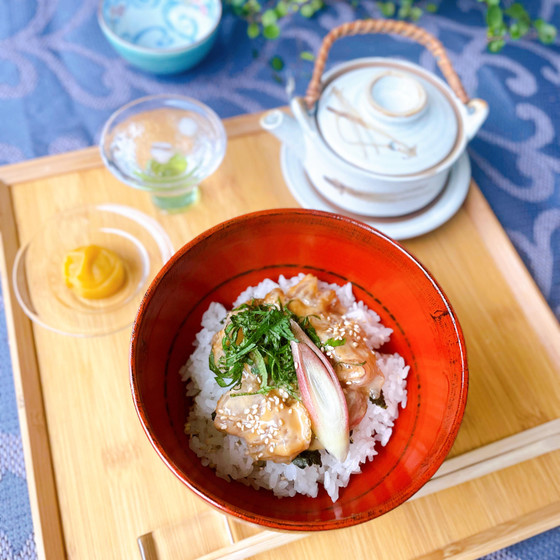 〜夏の和食のおもてなし〜　鯛茶漬け・豚つくね串・干し帆立あんかけ 他