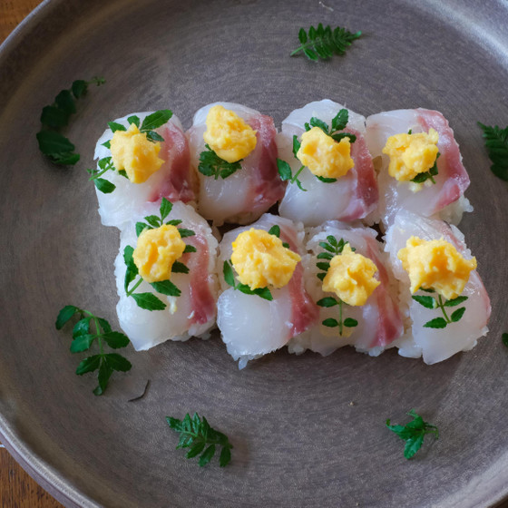 【鯛と卵を使った4品】鯛のレモンごはん　黄身酢のせ、芙蓉鯛他
