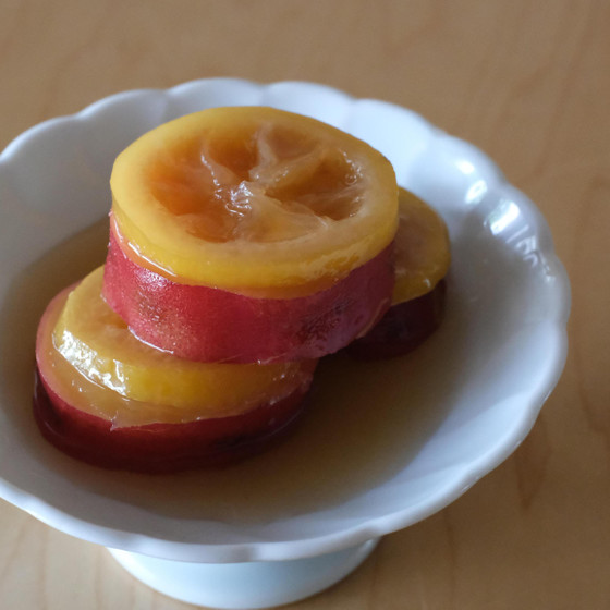 サツマイモのレモン煮