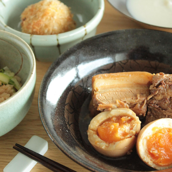 2.5時間ふっくら角煮 クセになるセロリご飯、里芋コロッケ、カリフラワーのスープ