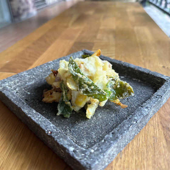 レモンの皮のかき揚げ