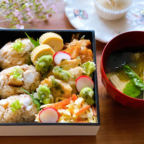 必ず作れる！作りたくなる！　桜鯛の鯛めし　～春の行楽弁当🌺～
