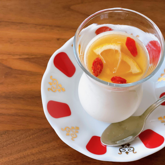 とろけるような杏仁豆腐♡