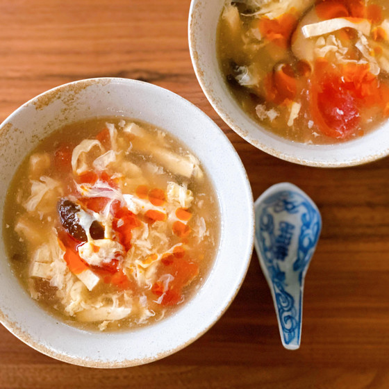 ふわふわ玉子に仕上げる『酸辣湯』