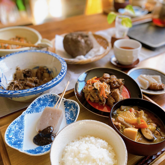 蒟蒻料理のヘルシーランチ