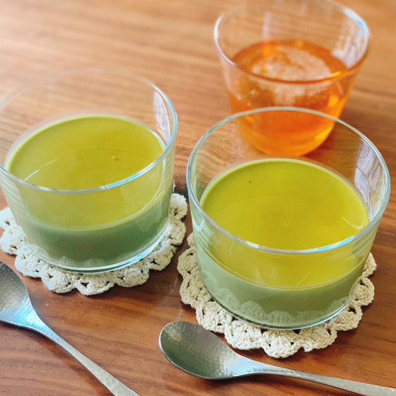 砂糖不使用！みりんシロップで抹茶パンナコッタ