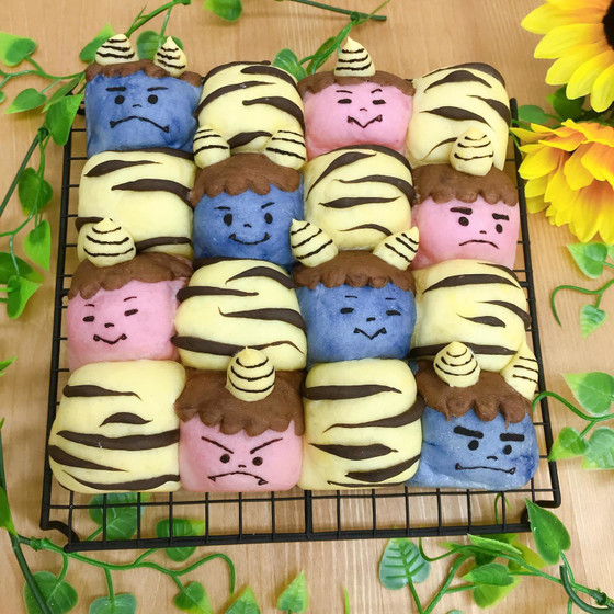 節分かわいい鬼のちぎりパン★ミニランチ付