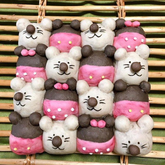 マウスだらけのちぎりパン🐭ミニランチ付