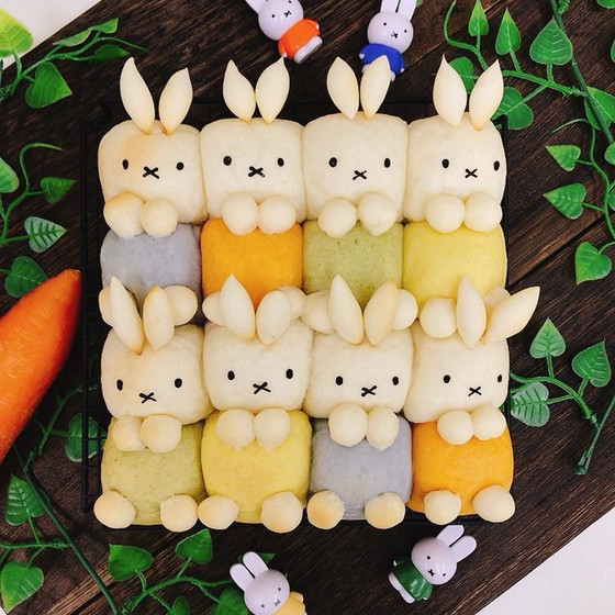 かわいいうさちゃん達のちぎりパン★軽食付き