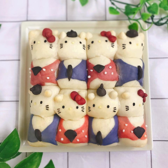 白ネコひなまつりちぎりパン★軽食付き