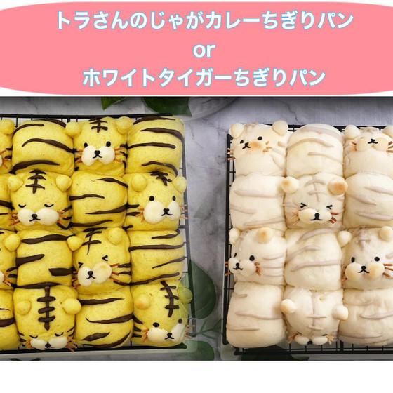 トラさんのじゃがカレーちぎりパンorホワイトタイガーちぎりパン★軽食付き